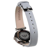 Buy Shop Emporio Armani Gianni T-Bar Mother Of Pearl White Dial Grey Leather Strap Watch For Women - AR11039 USA Online