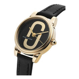 Buy Shop Marc Jacobs Corie Black Dial Black Leather Strap Watch for Women - MJ1580 USA Online