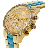 Buy Shop Michael Kors Ritz Gold Dial Two Tone Steel Strap Watch for Women - MK6328 USA Online