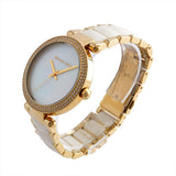 Buy Shop Michael Kors Parker Mother of Pearl Dial Two Tone Steel Strap Watch for Women - MK6400 USA Online