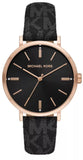 Buy Shop Michael Kors Addyson Quartz Black Dial Black Leather Strap Watch for Women - MK2948 USA Online