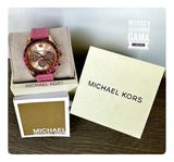Buy Shop Michael Kors Berkley Quartz Rose Gold Dial Pink Rubber Strap Watch for Women - MKO1039 USA Online