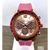 Buy Shop Michael Kors Berkley Quartz Rose Gold Dial Pink Rubber Strap Watch for Women - MKO1039 USA Online