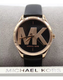 Buy Shop Michael Kors Jaycie Quartz Black Dial Black Leather Strap Watch for Women - MK2860 USA Online