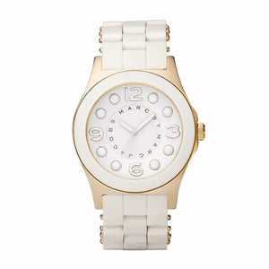 Buy Shop Marc Jacobs Pelly White Dial White SIlicone Strap Watch for Women - MBM2525 USA Online