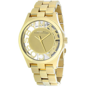 Buy Shop Marc Jacobs Henry Gold Dial Gold Steel Strap Watch for Women - MBM3292 USA Online