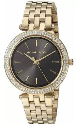 Buy Shop Michael Kors Mini Darci Quartz Black Dial Gold Steel Strap Watch For Women - MK3738 USA Online