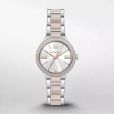 Buy Shop Michael Kors Taryn Quartz White Dial Two Tone Steel Strap Watch For Women - MK4461 USA Online