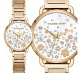 Buy Shop Michael Kors Portia Quartz White Dial Gold Steel Strap Watch for Women - MK3840 USA Online