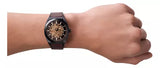 Buy Shop Fossil Everett Automatic Analog Black Dial Brown Leather Strap Watch for Men - ME3207 USA Online