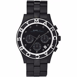 Buy Shop Marc Jacobs Blade Chronograph Black Dial Black Steel Strap Watch for Women - MBM3083 USA Online