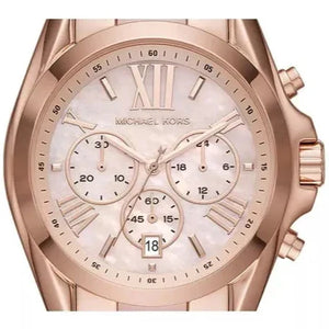 Buy Shop Michael Kors Bradshaw Chronograph Pink Dial Two Tone Steel Strap Watch For Women - MK6830 USA Online