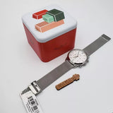 Buy Shop Fossil Neutra Chronograph White Dial Silver Mesh Bracelet Watch for Men - FS5382 USA Online