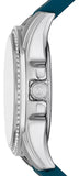 Buy Shop Michael Kors Mini Pilot Pave Blue Dial Blue Silicone Strap Watch for Women - MKO1004 USA Online