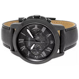 Buy Shop Fossil Grant Chronograph Black Dial Black Leather Strap Watch for Men - FS5132 USA Online