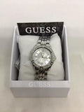 Buy Shop Guess Water Pro Diamonds Silver Dial Silver Steel Strap Watch For Women - G75511M USA Online