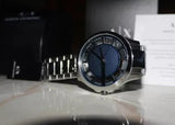 Buy Shop Armani Exchange Hampton Chronograph Blue Dial Silver Steel Strap Watch For Men - AX2178 USA Online