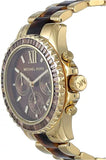 Buy Shop Michael Kors Everest Chronograph Brown Dial Two Tone Steel Strap Watch For Women - MK6973 USA Online
