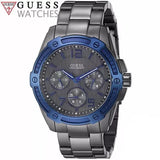 Buy Shop Guess Flagship Multifunction Chronograph Grey Dial Grey Steel Strap Watch for Men - W0601G1 USA Online