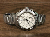 Tag Heuer Aquaracer 43mm White Dial Steel Strap Watch for Men - CAY1111.BA0927