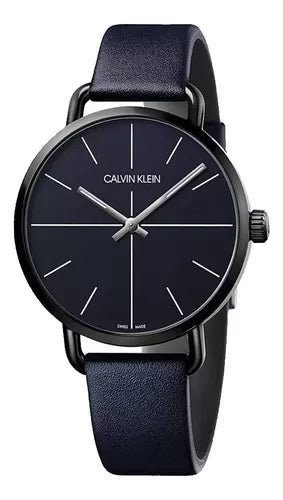 Buy Shop Calvin Klein Even Blue Dial Blue Leather Strap Watch for Men - K7B214VN USA Online