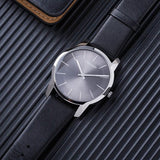 Buy Shop Calvin Klein City Grey Dial Black Leather Strap Watch For Men - K2G21107 USA Online