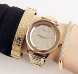 Buy Shop Michael Kors Kinley Gold Dial Gold Steel Strap Watch for Women - MK6209 USA Online