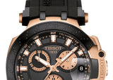 Tissot T Race Chronograph Black Dial Black Silicone Strap Watch For Men - T115.417.37.051.00