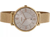 Buy Shop Fossil Jacqueline Mother of Pearl White Dial Gold Mesh Strap Watch for Women - ES4352 USA Online