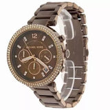 Buy Shop Michael Kors Parker Chronograph Brown Dial Brown Steel Strap Watch For Women - MK5578 USA Online