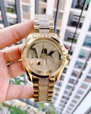Buy Shop Michael Kors Bradshaw Gold Dial Gold Steel Strap Watch for Women - MK6487 USA Online
