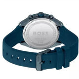 Hugo Boss Velocity Chronograph Blue Dial Blue Rubber Strap Watch For Men - 1514061