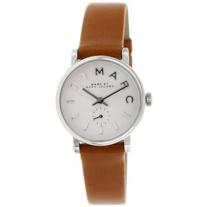 Buy Shop Marc Jacobs Baker White Dial Brown Leather Strap Watch for Women - MBM1270 USA Online