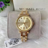 Buy Shop Michael Kors Sofie Quartz Gold Dial Gold Steel Strap Watch For Women - MK3881 USA Online
