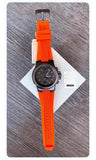 Buy Shop Michael Kors Dylan Chronograph Grey Dial Orange Rubber Strap Watch for Men - MK8296 USA Online