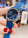 Buy Shop Michael Kors Mini Pilot Pave Blue Dial Blue Silicone Strap Watch for Women - MKO1004 USA Online