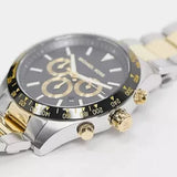 Buy Shop Michael Kors Layton Chronograph Black Dial Two Tone Steel Strap Watch For Men - MK8784 USA Online