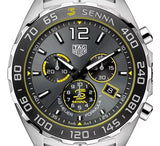 Tag Heuer Formula 1 Ayrton Senna Special Edition Grey Dial Silver Steel Strap Watch for Men - CAZ101AF.BA0637