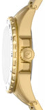 Fossil Blue Dive Three Hand White Dial Gold Steel Strap Watch For Women - ES5350