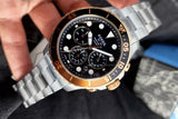 Buy Shop Fossil FB-03 Chronograph Black Dial Silver Steel Strap Watch for Men - FS5768 USA Online