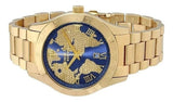 Buy Shop Michael Kors Layton Pave Blue Dial Gold Steel Strap Watch for Women - MK6243 USA Online