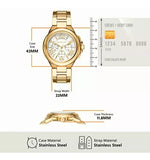 Buy Shop Michael Kors Camille Chronograph White Dial Gold Steel Strap Watch For Women - MK7270 USA Online