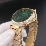 Buy Shop Michael Kors Skylar Green Dial Gold Steel Strap Watch for Women - MK6065 USA Online