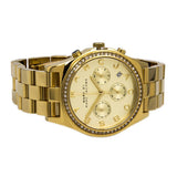 Buy Shop Marc Jacobs Henry Chronograph Gold Dial Gold Steel Strap Watch for Women - MBM3105 USA Online
