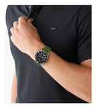 Buy Shop Michael Kors Everest Chronograph Black Dial Green Silicone Strap Watch For Men - MK8981 USA Online