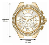 Buy Shop Michael Kors Camille Chronograph White Dial Gold Steel Strap Watch For Women - MK6994 USA Online