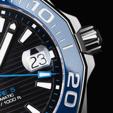 Buy Shop Tag Heuer Aquaracer Calibre 5 Automatic Black Dial Black Nylon Strap Watch for Men - WAY211B.FC6363 USA Online