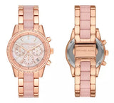 Buy Shop Michael Kors Ritz Chronograph Mother of Pearl White Dial Two Tone Steel Strap Watch For Women - MK6769 USA Online