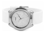 Guess G Twist Quartz White Dial White Silicone Strap Watch For Women - W0911L1