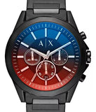 Armani Exchange Drexler Chronograph Black Dial Black Steel Strap Watch For Men - AX2615